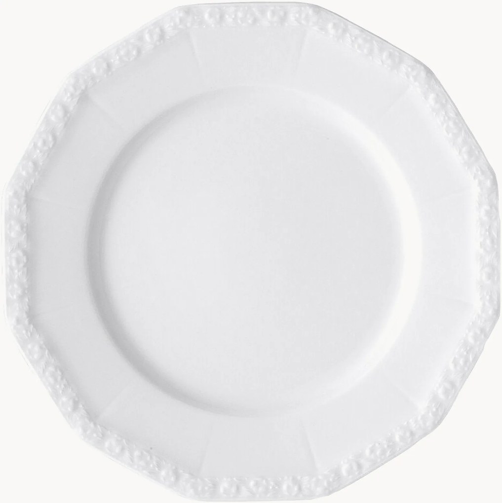Pratos de jantar em porcelana Maria White, conjunto de 2