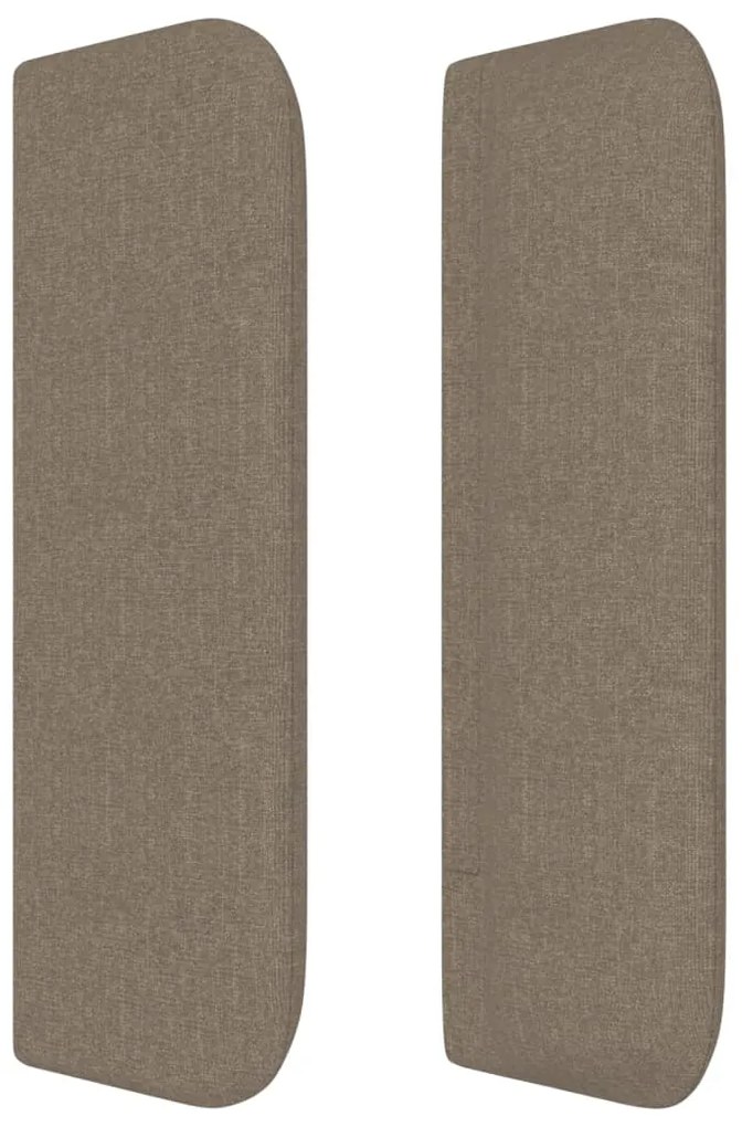 Cabeceira cama abas tecido 103x16x78/88 cm cinzento-acastanhado