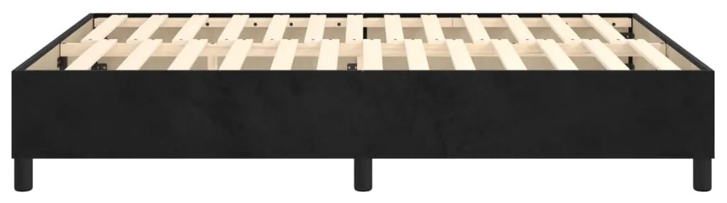 Estrutura de cama sem colchão 140x200 cm veludo preto