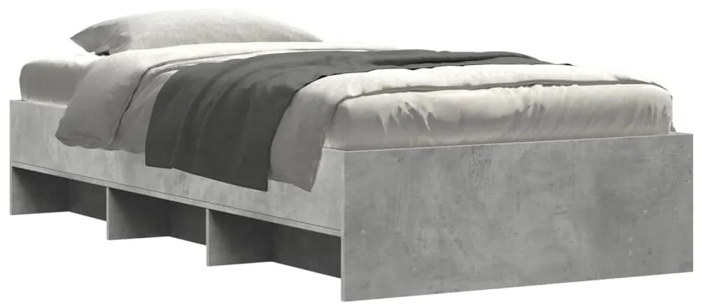 Estrutura cama 90x200 cm derivados de madeira cinzento sonoma