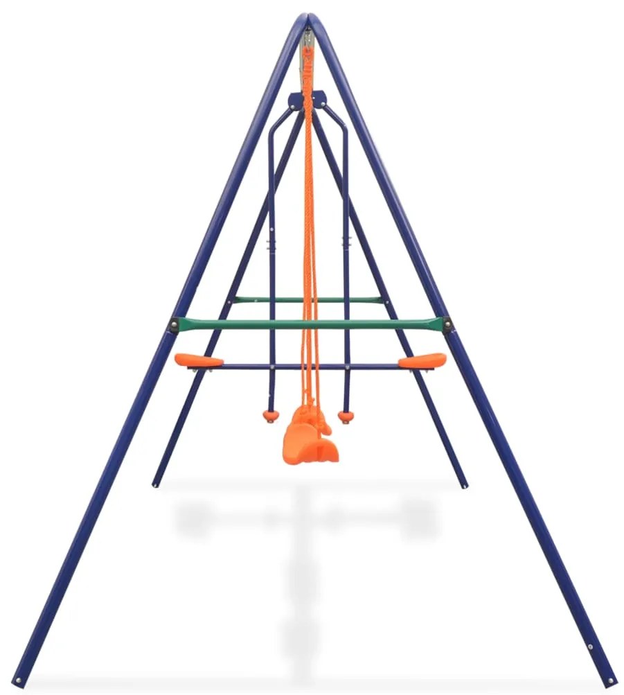 Conjunto de baloiços com 4 lugares laranja