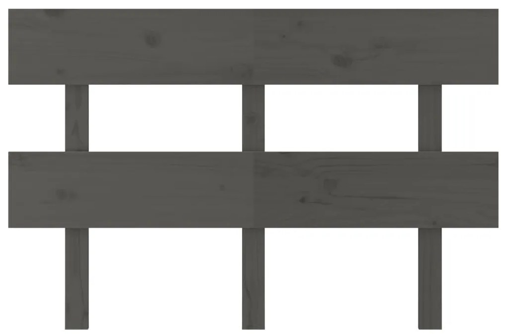 Cabeceira de cama 144x3x81 cm pinho maciço cinzento