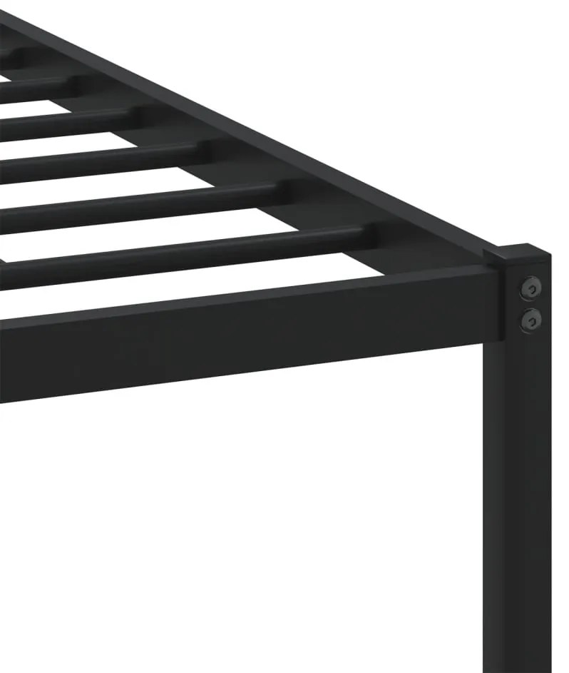 Estrutura cama sem colchão 160x200 cm metal carvalho castanho