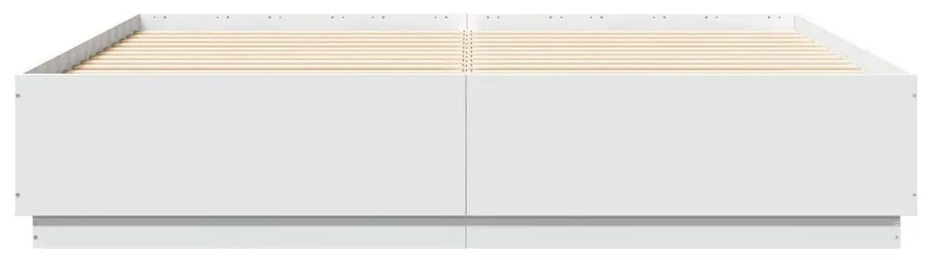 Estrutura de cama 200x200 cm derivados de madeira branco
