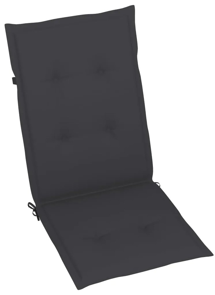 Cadeiras jardim reclináveis c/ almofadões 4 pcs acácia maciça