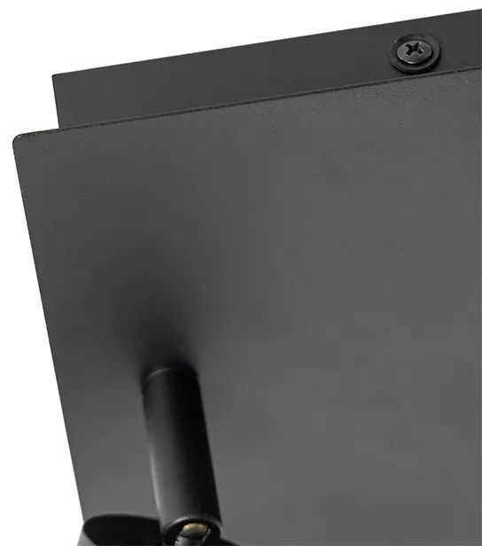 Foco de teto moderno preto quadrado 2 luzes IP44 - Ducha Moderno