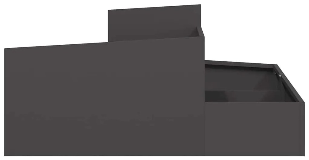 Vasos &amp; Plantadeiras Preto Metal Grande Inserções Decorativas
