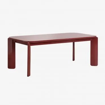 Mesa De Jantar Retangular 200x100 Cm Em Mdf Genebra Vinho Tinto - Sklum