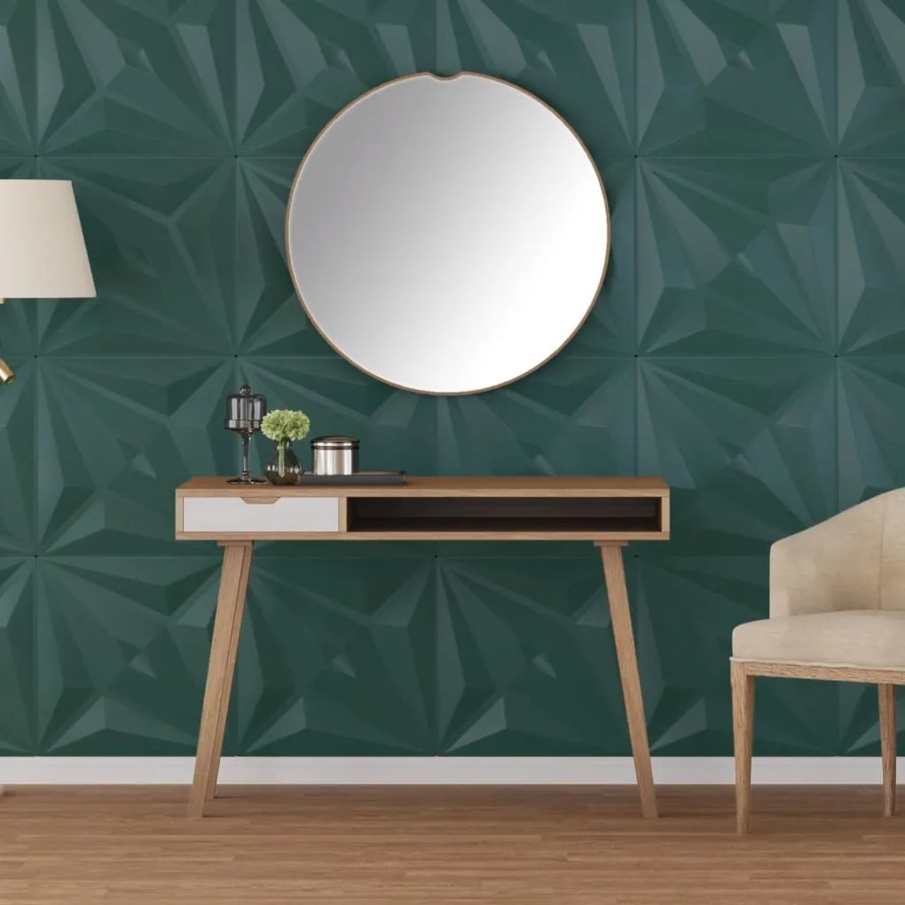 Painéis de parede 48 pcs 50x50 cm 12m² XPS estrela verde