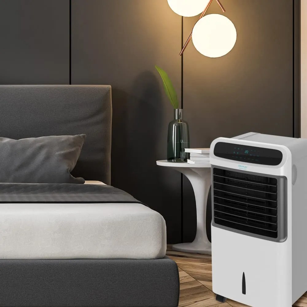 Climatizador EnergySilence PureTech 5500 em 1: Frio, ionizador e ventilador, 12 l, 3 velocidades, controlo remoto, ecrã LCD, fluxo de ar 500 m3/h [Cl