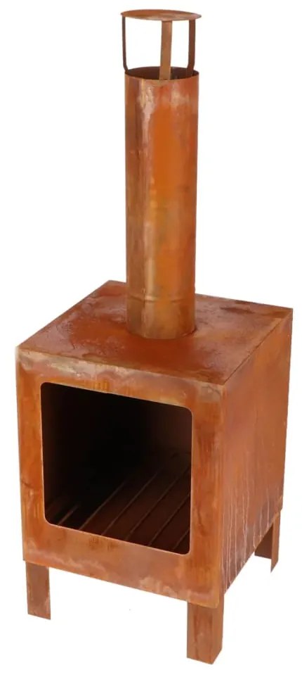 444911 Esschert Design Fogão de terraço S cor de ferrugem