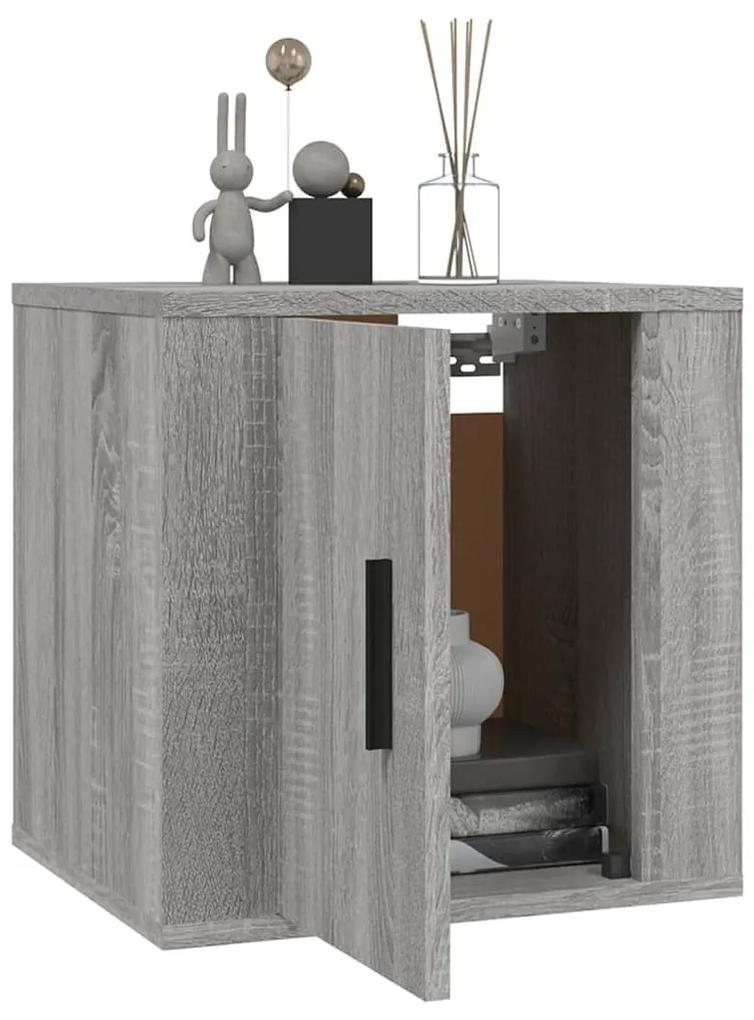 Mesa de Cabeceira Flix Suspensa - Cinzento Sonoma - Design Moderno