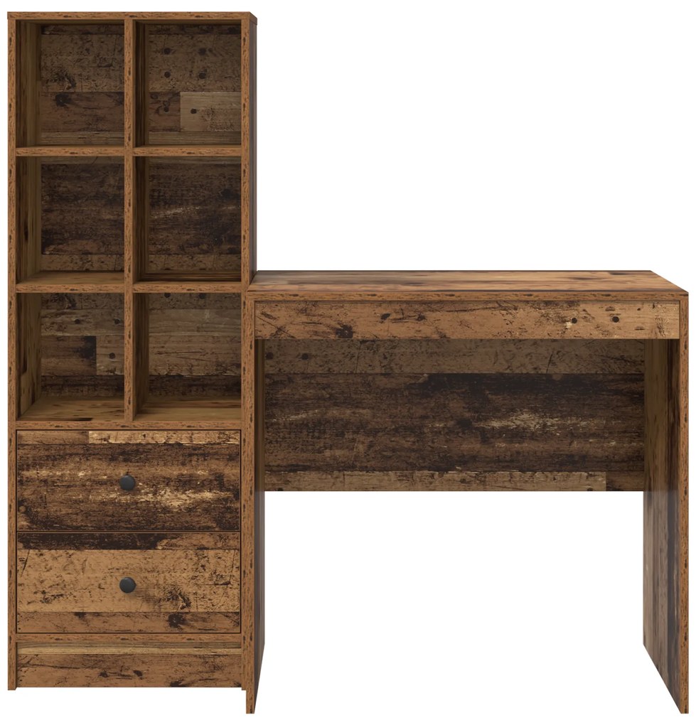 Mesa com Armazenamento Madeira Antiga Madeira Derivada