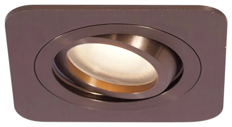 Conjunto de 6 focos embutidos redondos bronze escuro GU10 50mm IP44 - Alberto Moderno