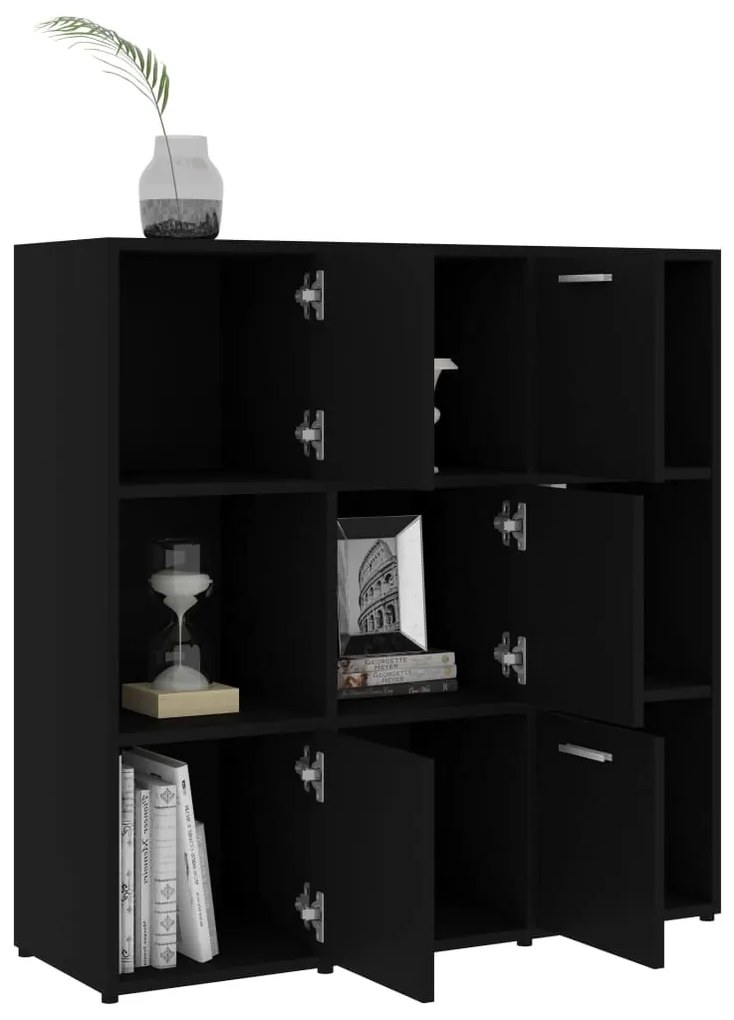 Estante 90x30x90 cm contraplacado preto