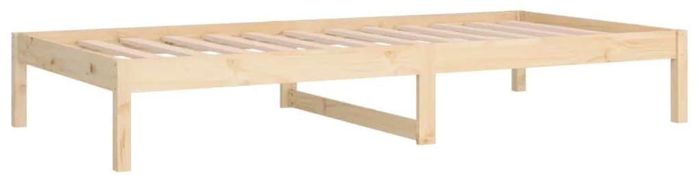 Sofá-cama sem colchão 90x200 cm madeira de pinho maciça