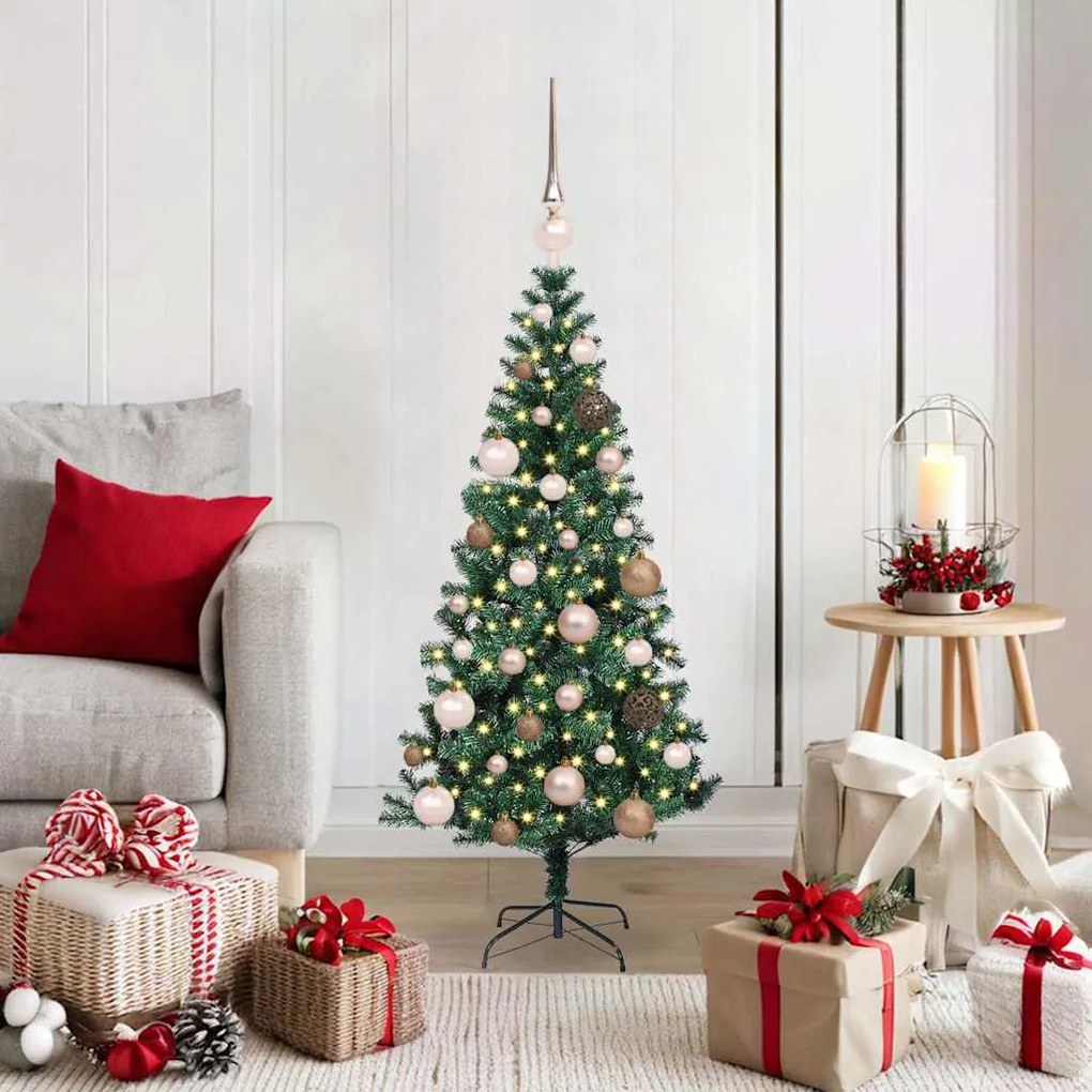 vidaXL Árvore de Natal Artificial Pré-iluminada Verde 120 cm