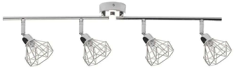 Candeeiro de teto em metal prateado para 4 lâmpadas ERMA Beliani