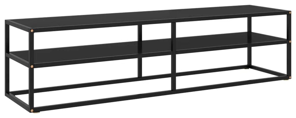 vidaXL Móvel de TV 160x40x40 cm vidro preto