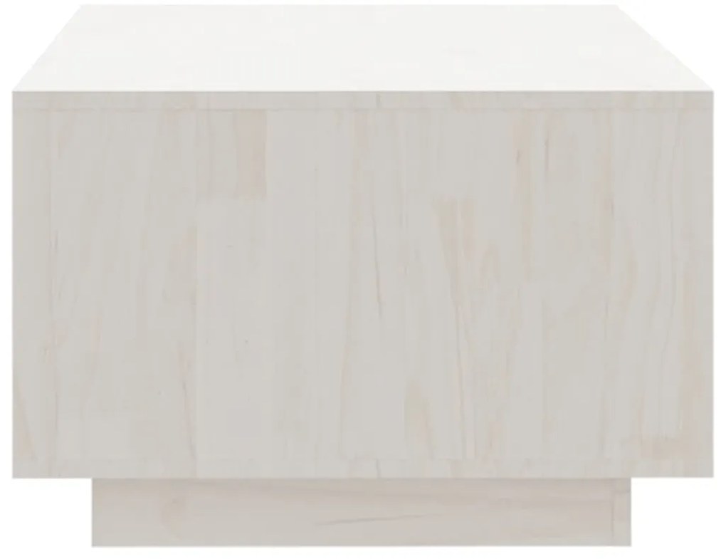 Mesa de centro 110x50x33,5 cm madeira de pinho maciça branco