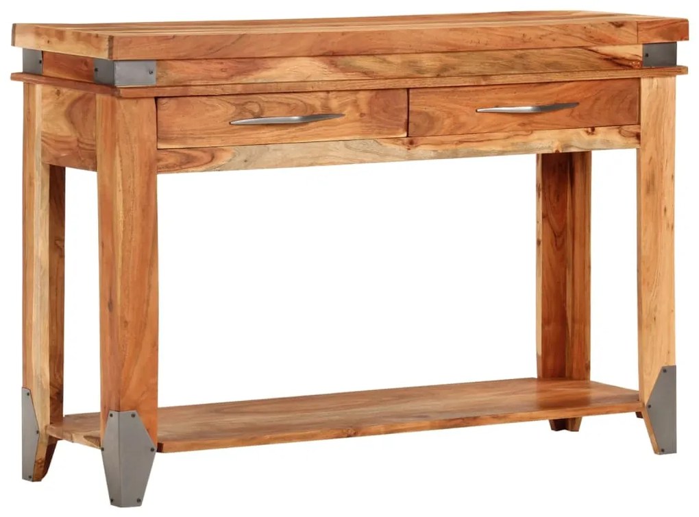 vidaXL Mesa consola 110x34x74 cm madeira de acácia maciça