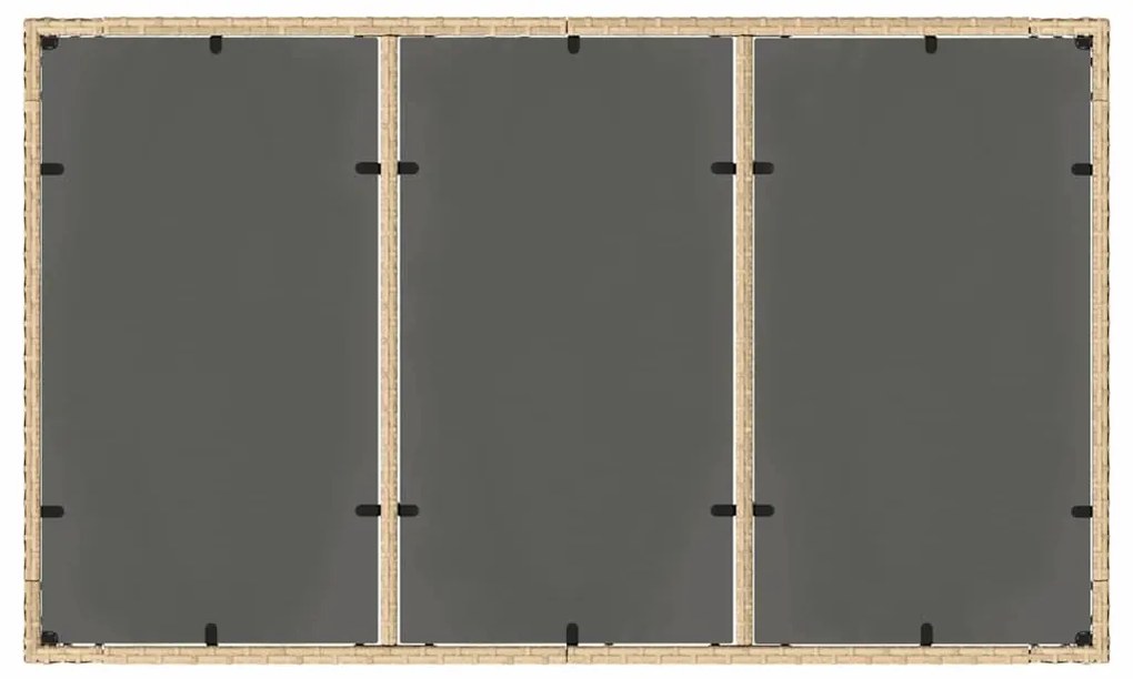 Conjunto de Jantar para Jardim 5 pcs Bege 150 x 90 x 75 cm