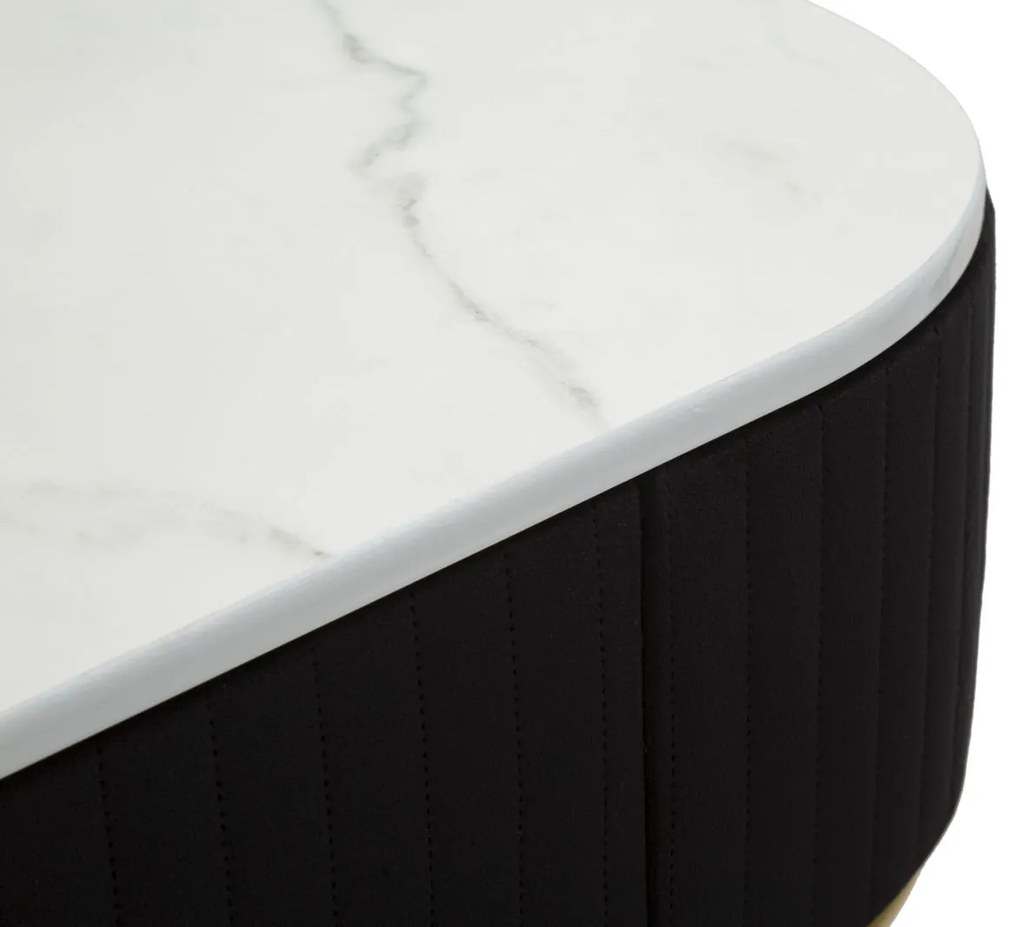 MESA DE CONSOLA MONTPELLIER 100x43x74 CM PRETA E DOURADA