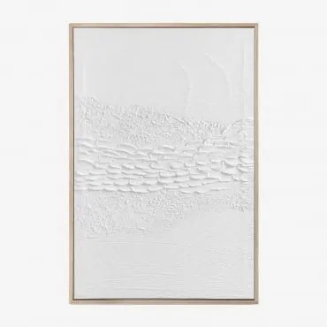 Quadro Decorativo 60x90 Cm Em Relevo De Escaiola Usclat Branco - Sklum