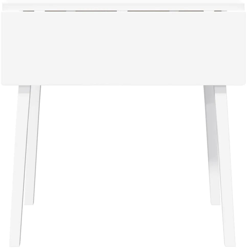 Mesa de jantar madeira seringueira maciça branco