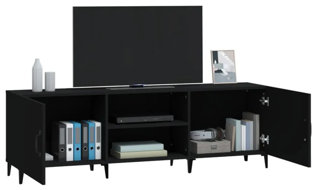 Móvel para TV 150x30x50 cm derivados de madeira preto