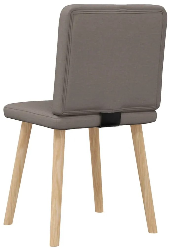 Cadeiras de jantar 2 pcs tecido cinzento-acastanhado