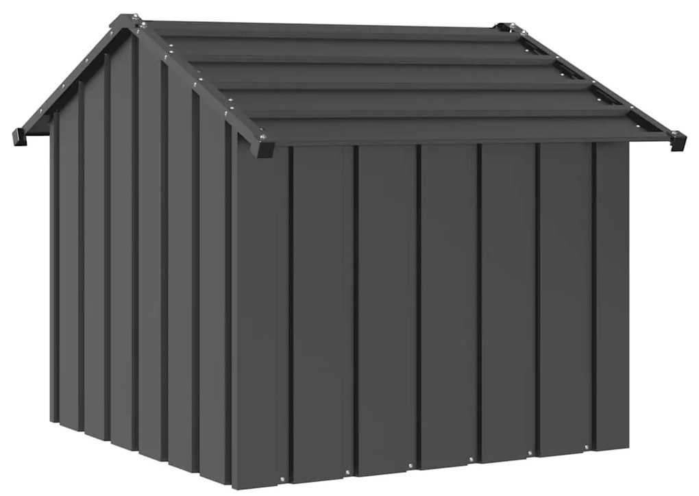 Casota para cães com telhado 85x107x81 cm aço galvanizado