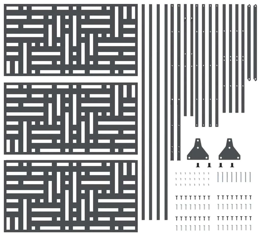 Tela de Privacidade Antracite 100x50x180 cm em Aço