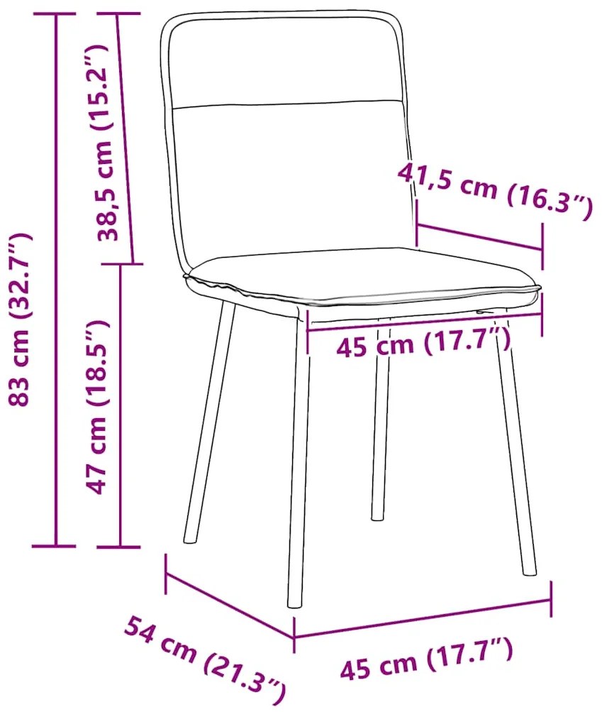 Cadeiras de jantar 2 pcs veludo preto