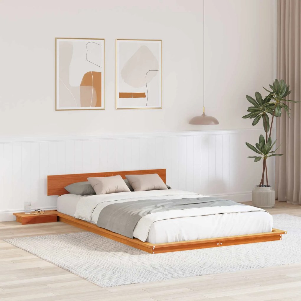 vidaXL Estrutura da Cama Castanho 120 x 200 cm madeira