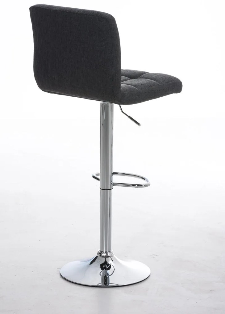Banco de bar Peru em tecido 46 x 94-114 x 47 cm Cinzento escuro