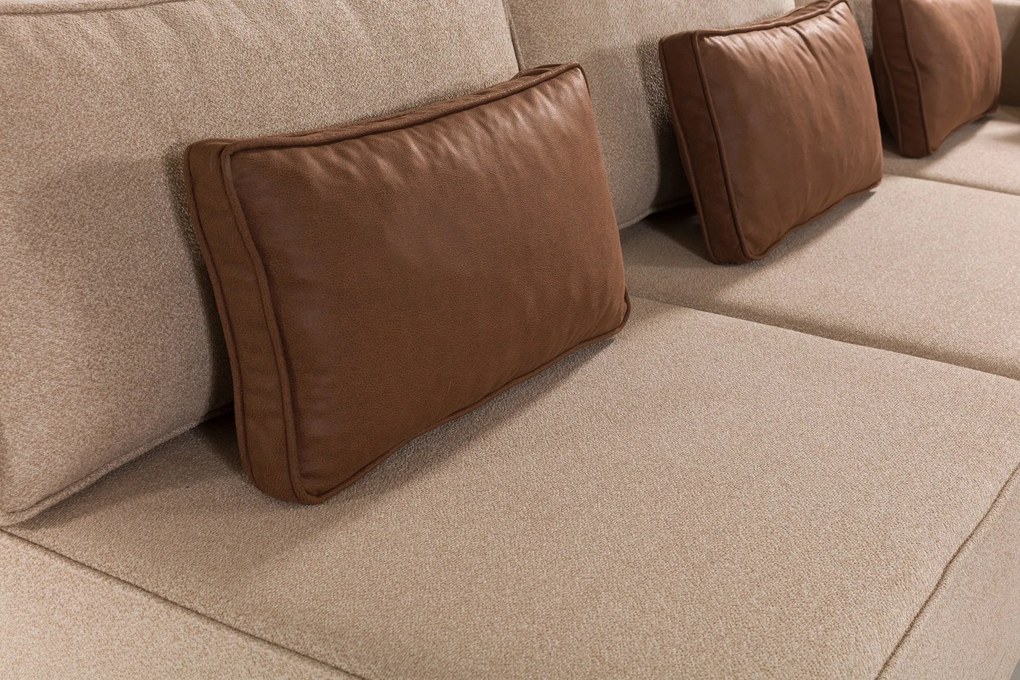 Sofá-Cama de Canto Matris – Castanho – 285x90x192 cm