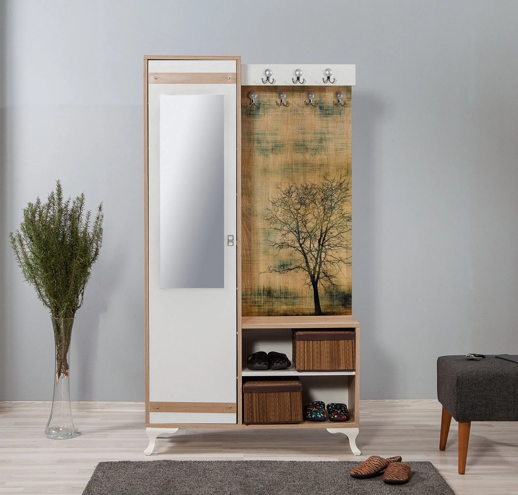 **** Hall Stand Inci – Carvalho Sonoma – 100x190x36 cm
**