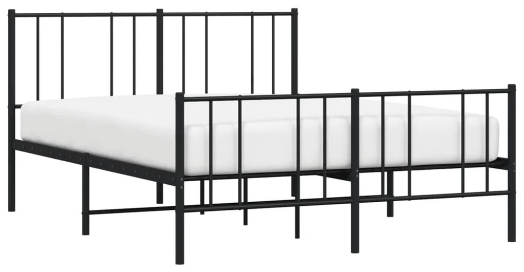 Estrutura de cama sem colchão com pés 160x200 cm preto