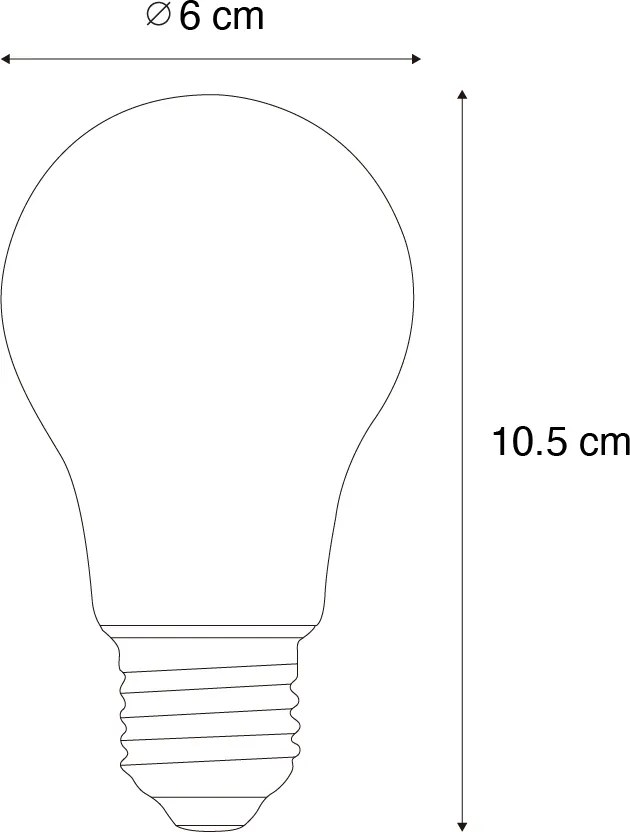 Conjunto de 5 Lâmpadas LED E27 Reguláveis A60 Opala 7W 806 lm 3000K