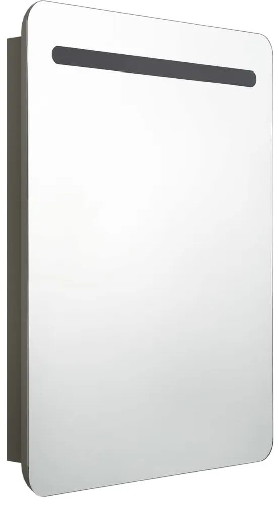 Armário espelhado p/ casa de banho LED 60x11x80 cm antracite