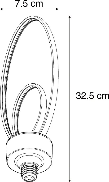 Lâmpada LED E27 Decorativa Preta 6W 450 lm 3000K