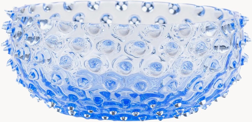 Tigela de vidro artesanal Hobnail