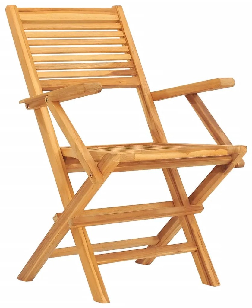 5 pcs conjunto de jantar p/ jardim madeira de teca maciça