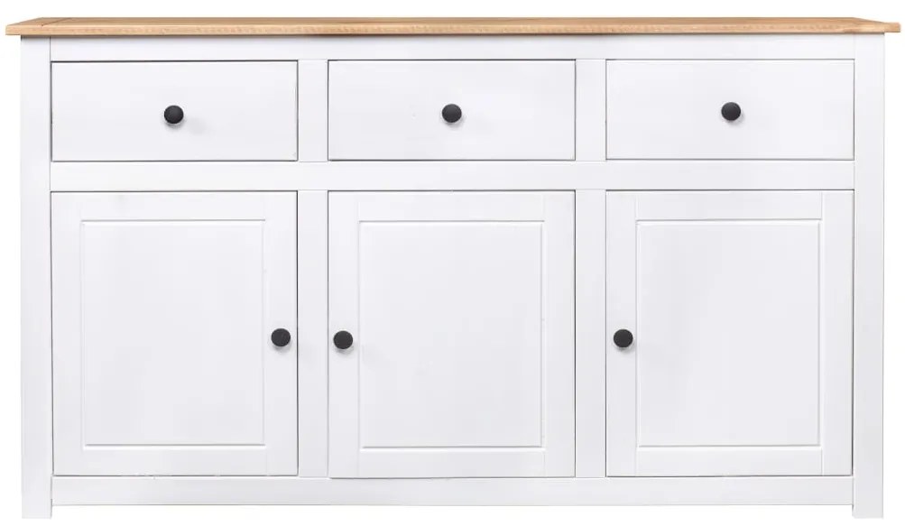 Aparador 135x40x80 cm pinho maciço panama branco