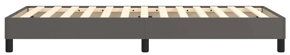 Estrutura de cama 80x200 cm couro artificial cinza