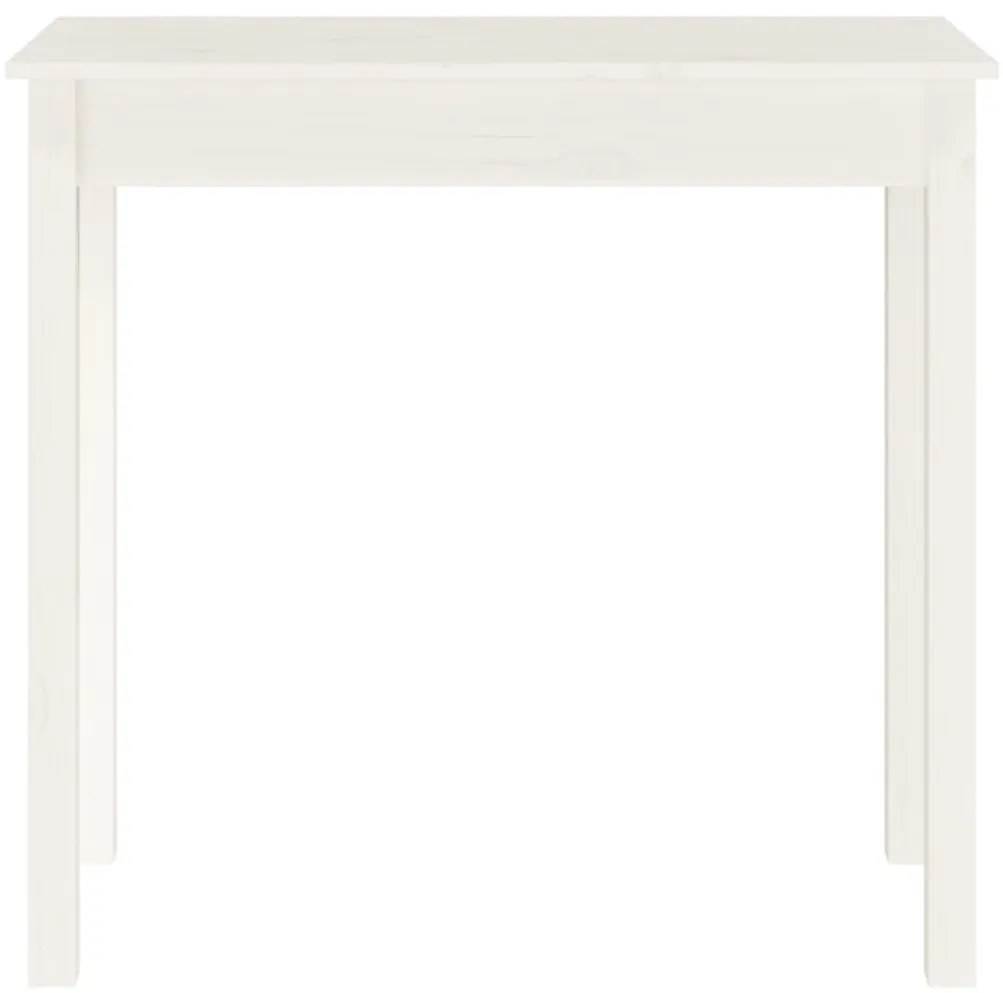 Mesa consola 80x40x75 cm madeira de pinho maciça branco