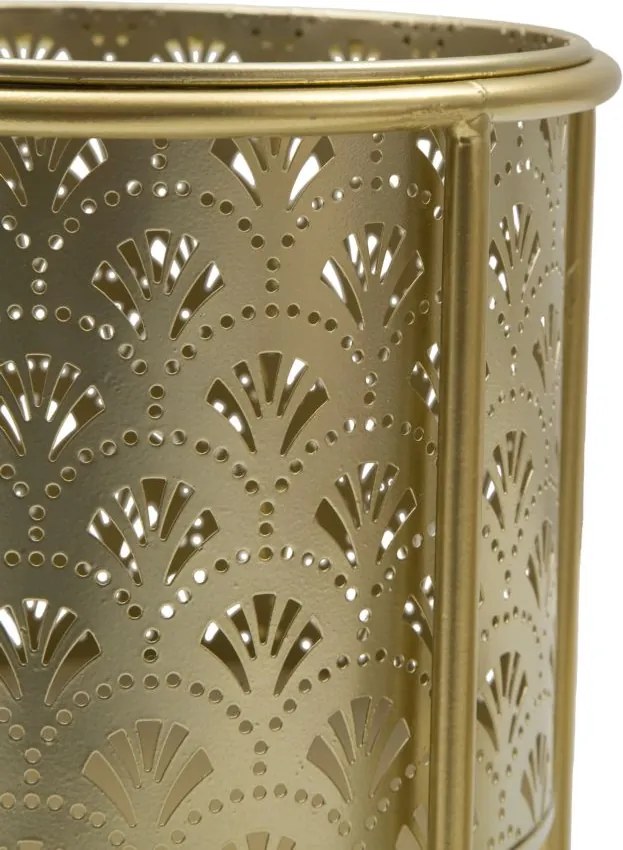 CONJUNTO DE 2 SUPORTES PARA VASOS GOLVY DOURADO Ø 21X40-19X22 CM (PLANTAS NÃO INCLUIDAS)