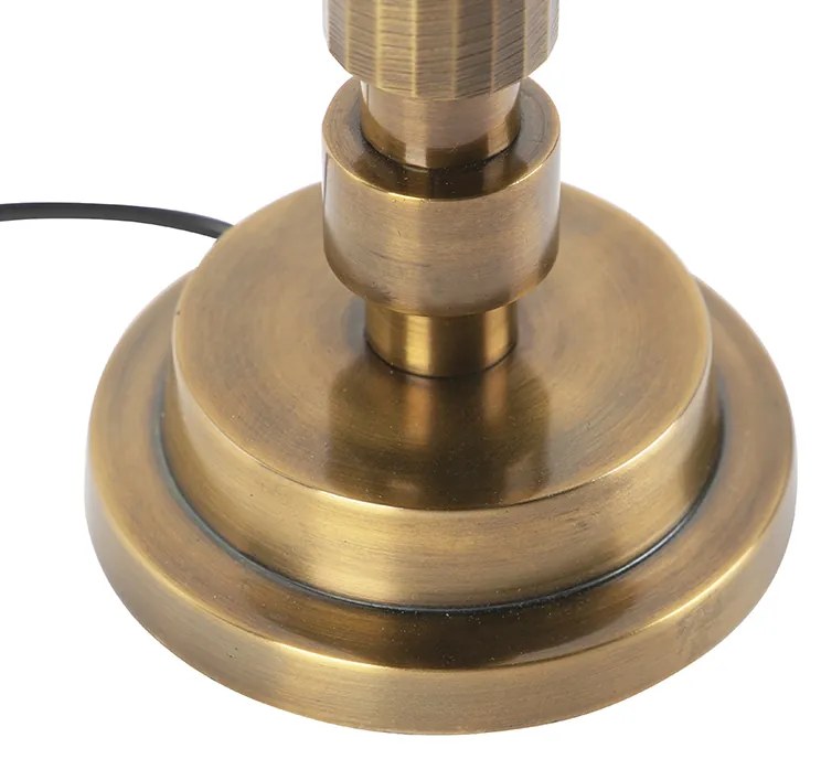Candeeiro de mesa Art Deco bronze sem abajur - Torre Art Deco