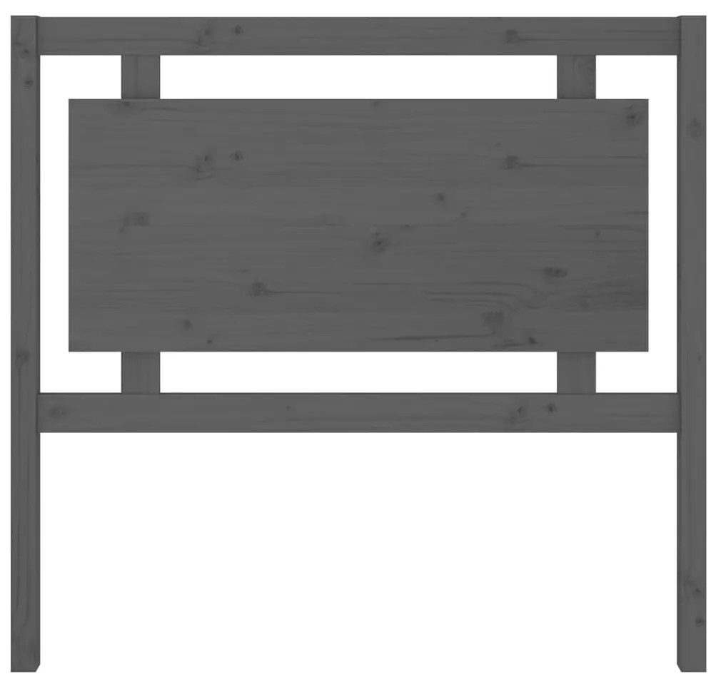 Cabeceira de cama 105,5x4x100 cm pinho maciço cinzento